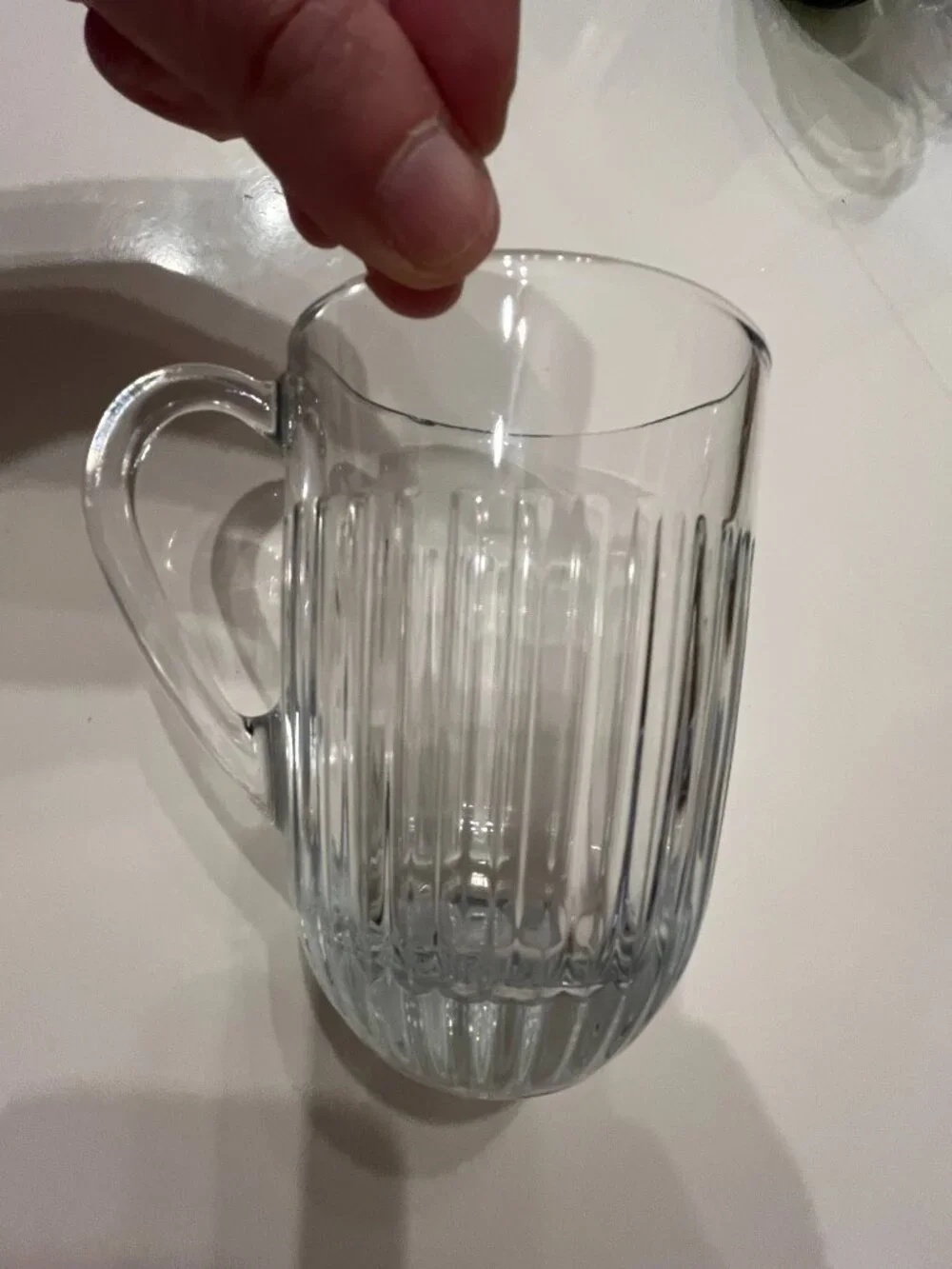 La Rochere France Ouessant Clear Glass 13.5 oz Coffee Mug Tea Cup 631301 NWT